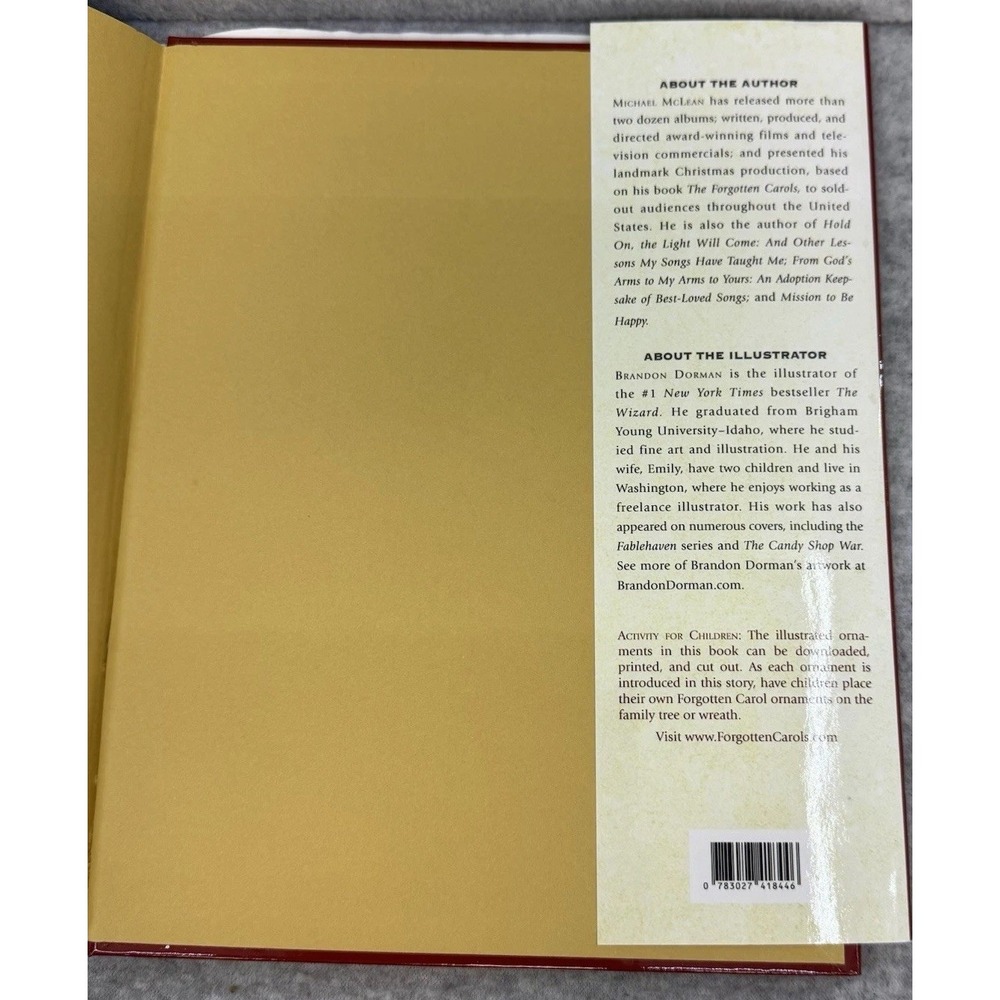 The Forgotten Carols A Christmas Miracle for Isaac and Eliza Hardcover With CD - Picture 3 of 9